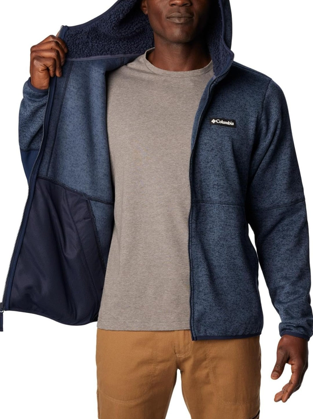 Columbia Men's Sweater Weather Full Zip Fleece Lined Hoodie Large Dark Mount NWT