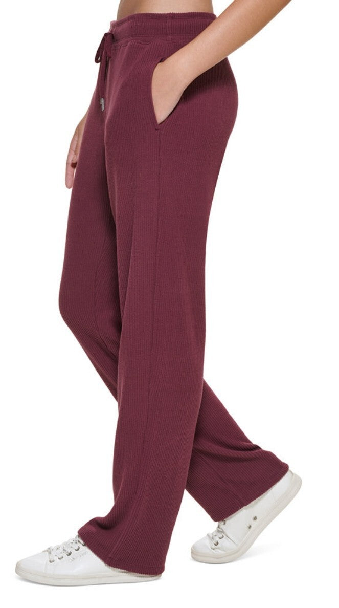 Calvin Klein Women's Performance High Waist Ribbed Jogger Relaxed Sweatpants NWT
