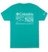 Columbia Men's LCD Mountain Graphic Short Sleeve Regular Fit T-Shirt Small Aqua