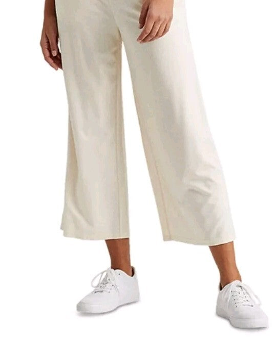 Lauren Ralph Lauren Women's Hemp Wide-leg Trouser Color Pale Cream Size XXL New