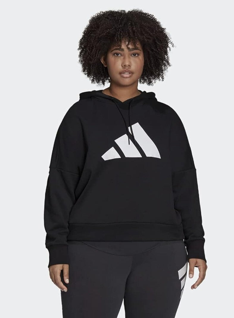 adidas Women's Sportswear Future  Icons Graphic Logo 3B Hoodie Plus Black 2X, 4X