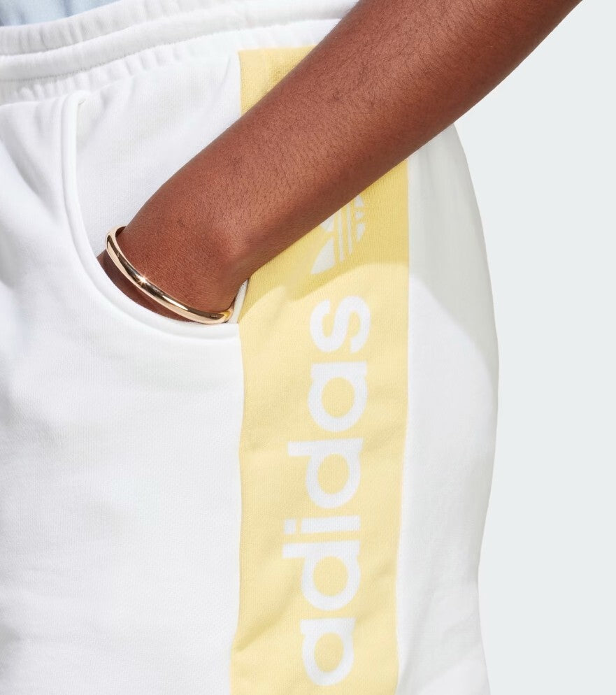 Adidas Originals Women's White Logo Side Panel Fleece Sweat Skirt Size M NWT