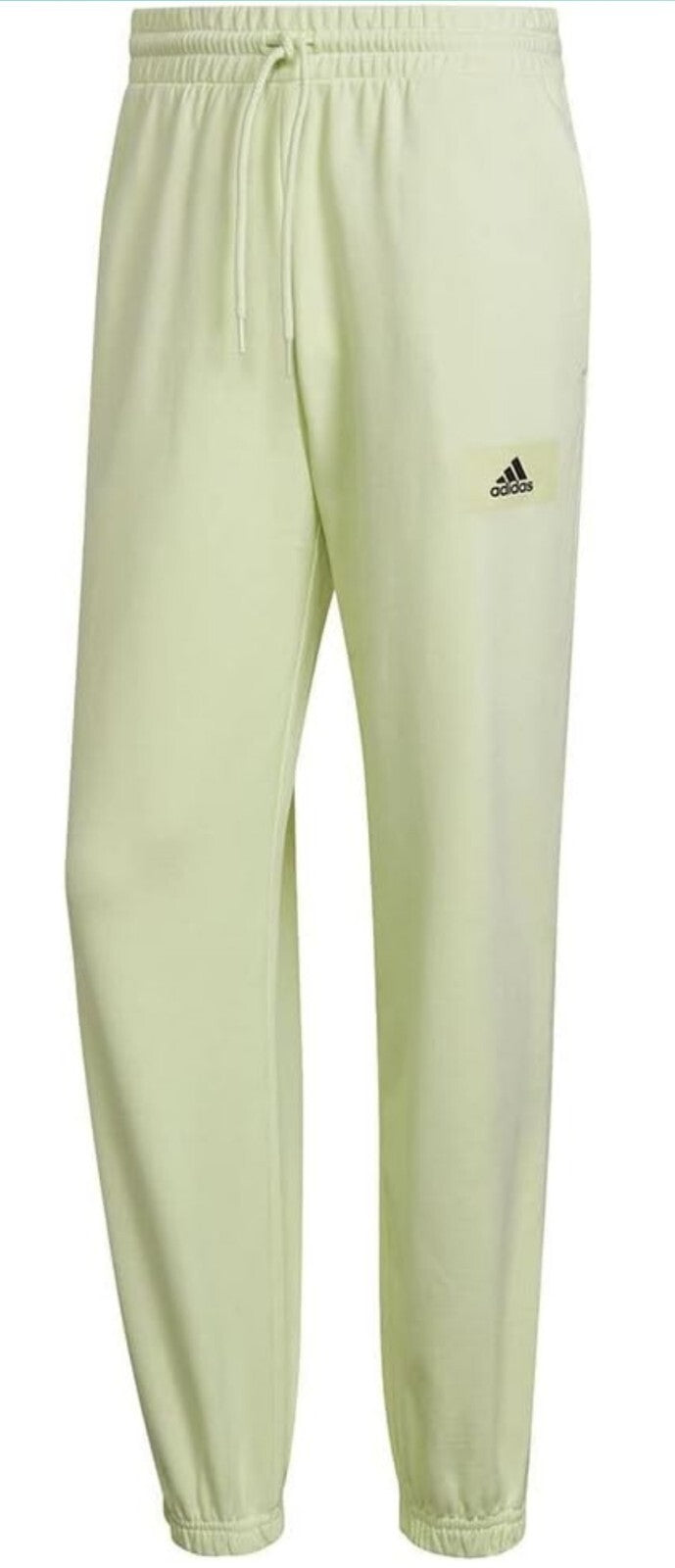 adidas mens Essentials Feelvivid Cotton Fleece Straight Leg Sweatpants 2XL Lime