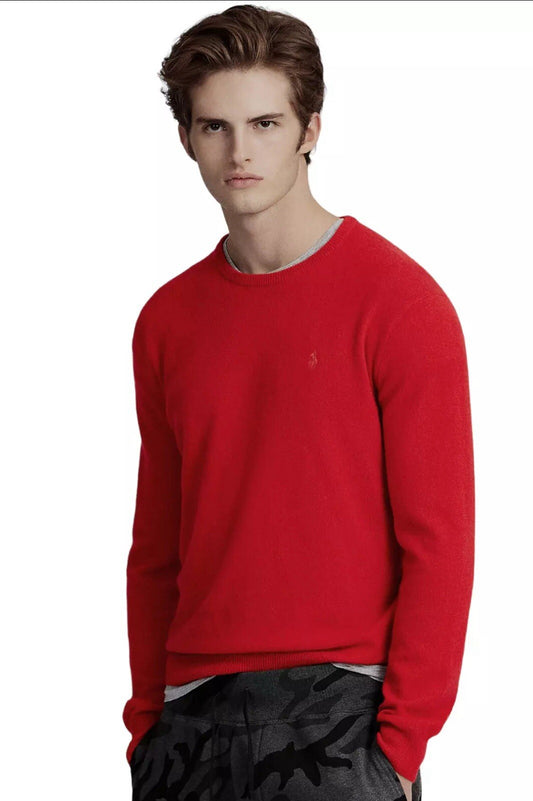 Polo Ralph Lauren Men’s Exclusive Washable Cashmere Crewneck Sweater Small Red