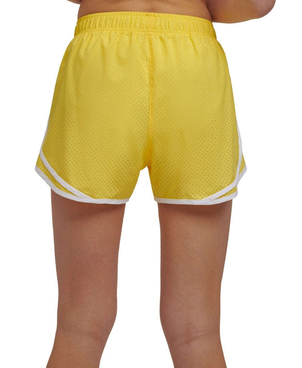 Calvin Klein Women's Polyester Pocketed Drawstring Running Yellow Shorts Size XL