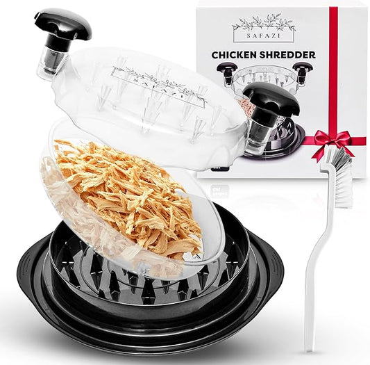 Chicken Shredder Tool - Large 10" Inch, 3 Layer Meat Shredder with Removable Tray