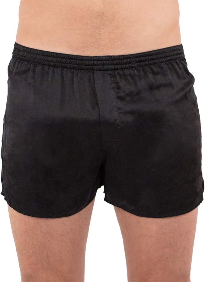 3 Pack--Sandwashed Silk Boxer Black