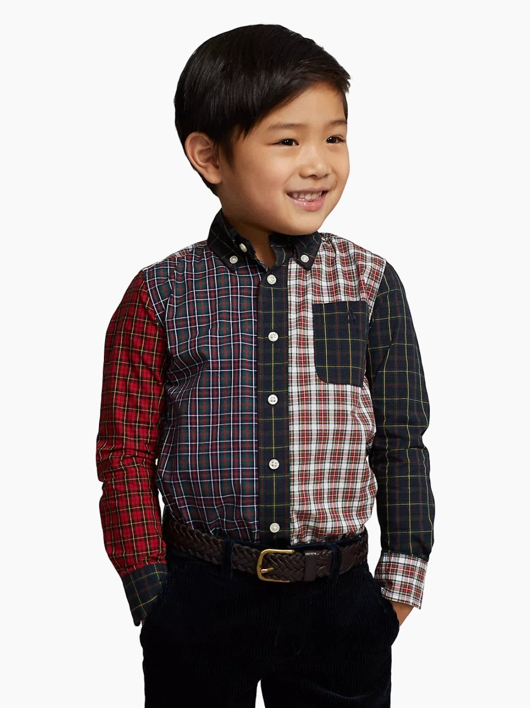 Polo Ralph Lauren Toddler & Little Boys Kids Plaid Cotton Poplin Shirt 2/2T New