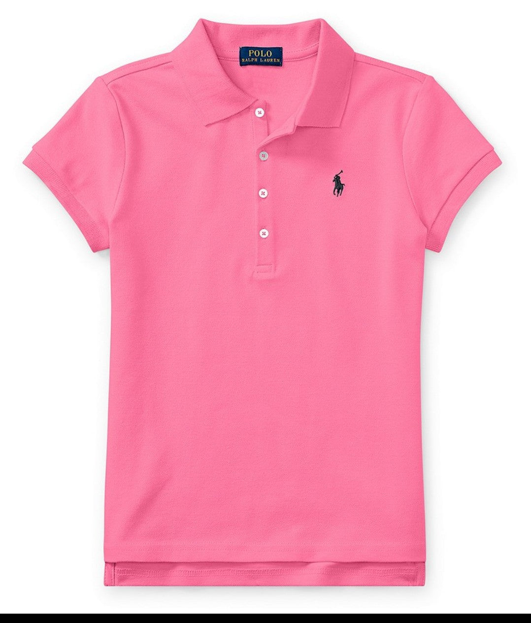 Polo Ralph Lauren Girls Big Kids Cotton Stretch Mesh Polo Pink XL (16) New