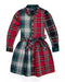 Polo Ralph Lauren Toddler & Little Girls Plaid Cotton Fun Shirtdress Red Multi 