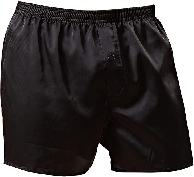 3 Pack--Sandwashed Silk Boxer Black
