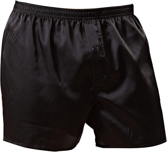 3 Pack--Sandwashed Silk Boxer Black